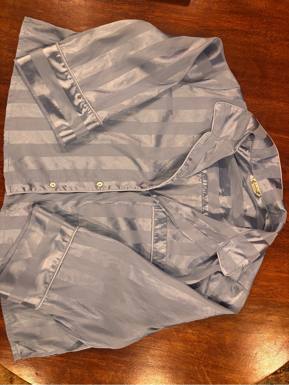 Intimately yours “Hazy Blue” FREE PEOPE Satin Pajama Set - Picture 2 of 8